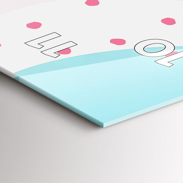 Modern vertical wall clock Pastel abstraction