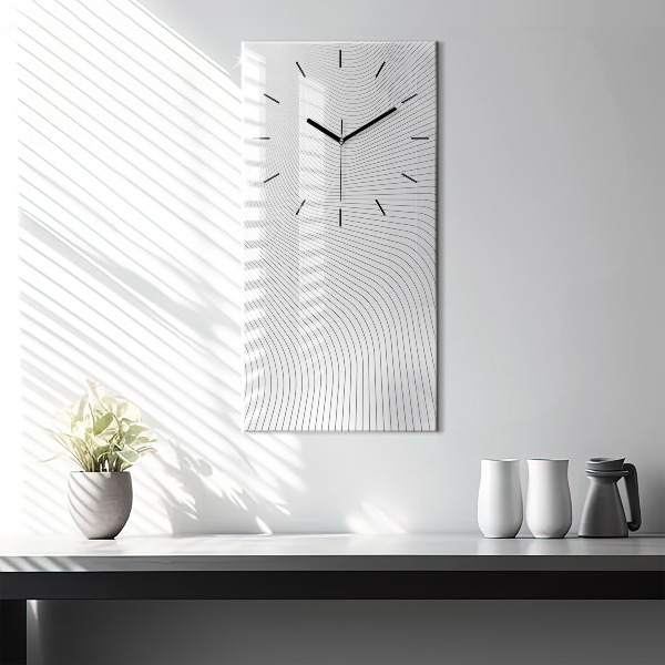 Modern vertical wall clock Abstraction lines