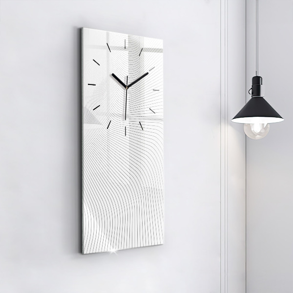 Modern vertical wall clock Abstraction lines