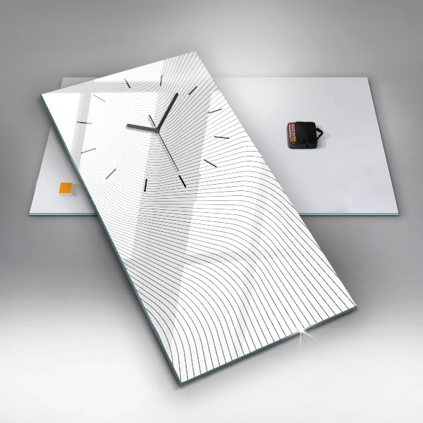 Modern vertical wall clock Abstraction lines