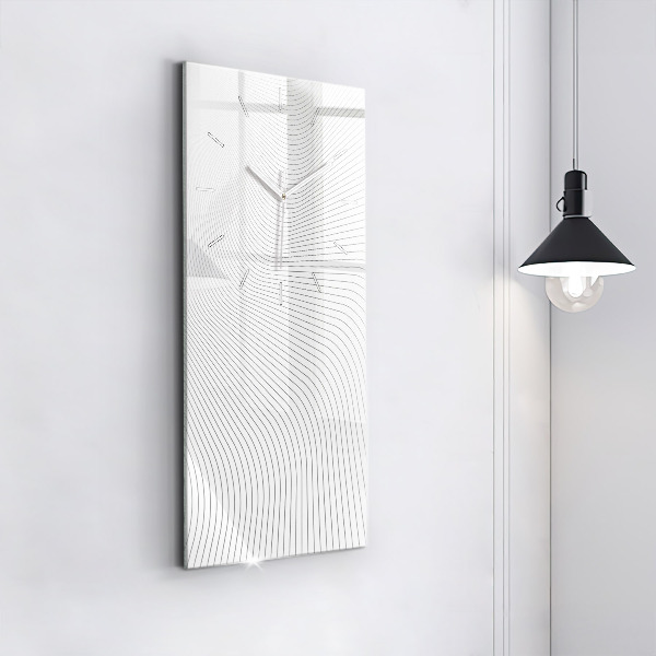 Modern vertical wall clock Abstraction lines
