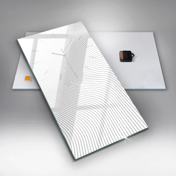 Modern vertical wall clock Abstraction lines