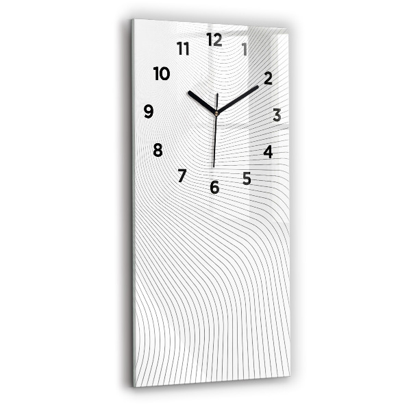 Modern vertical wall clock Abstraction lines