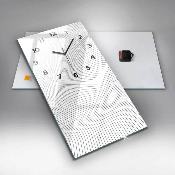 Modern vertical wall clock Abstraction lines