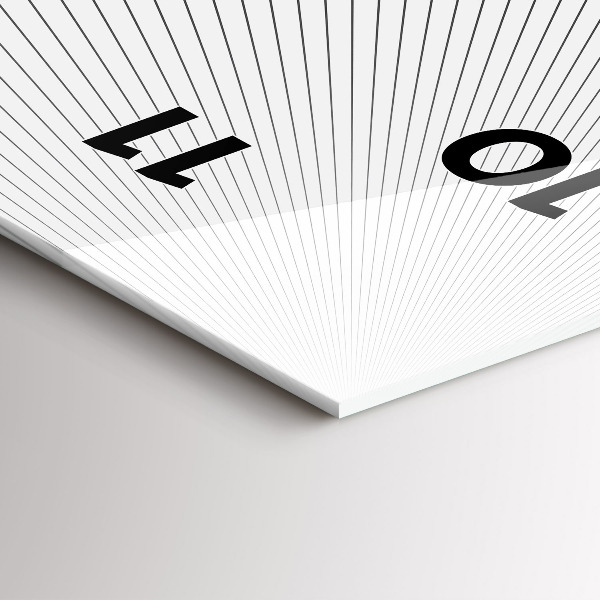 Modern vertical wall clock Abstraction lines
