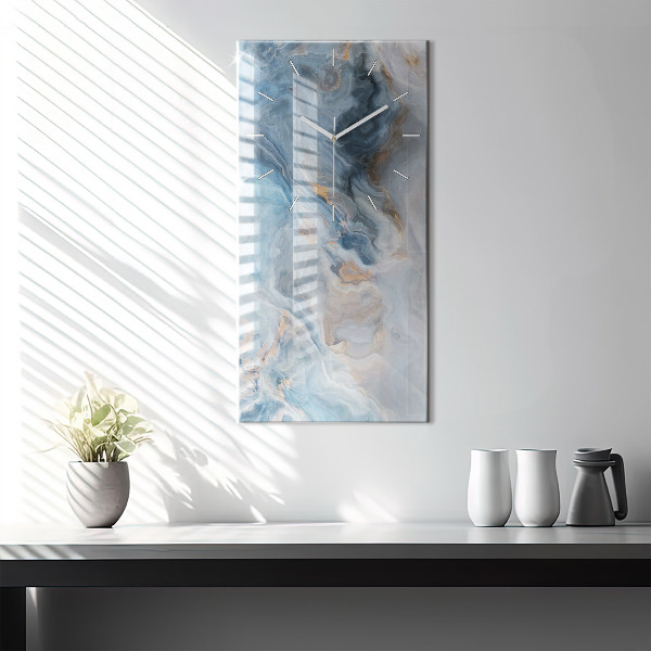 Modern vertical wall clock Marble pattern