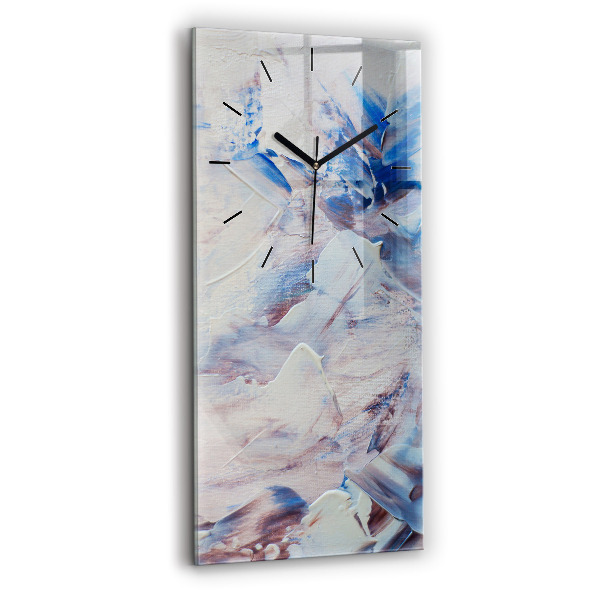Modern vertical wall clock Abstract paint texture