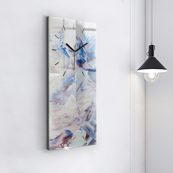 Modern vertical wall clock Abstract paint texture