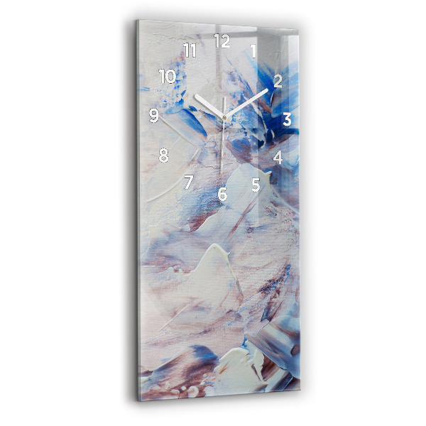 Modern vertical wall clock Abstract paint texture
