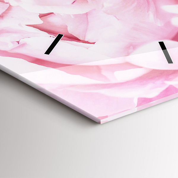 Modern vertical wall clock Blooming flowers