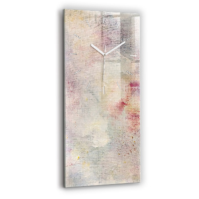 Modern vertical wall clock Painted abstraction