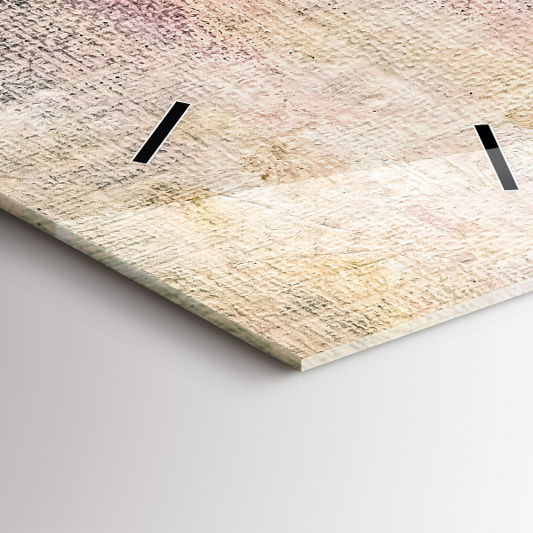 Modern vertical wall clock Painted abstraction
