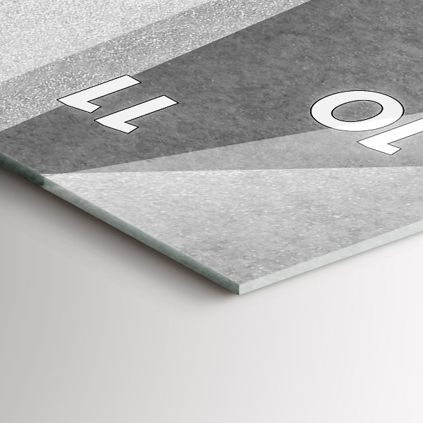 Modern vertical wall clock Gray Geometric Abstraction