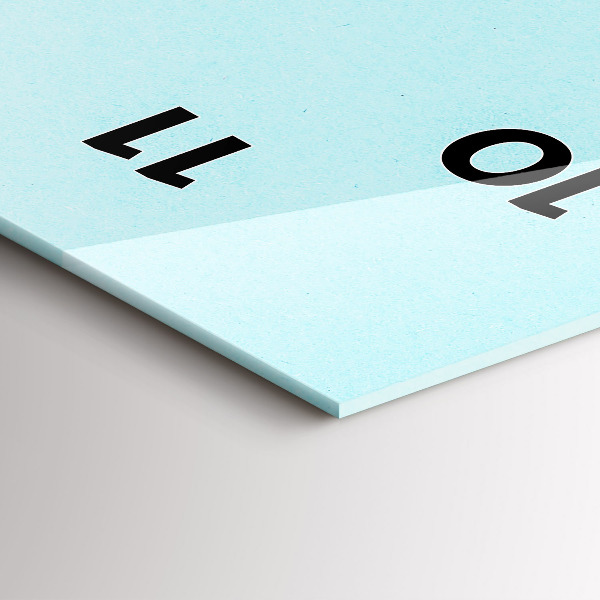 Modern vertical wall clock Pastel pattern