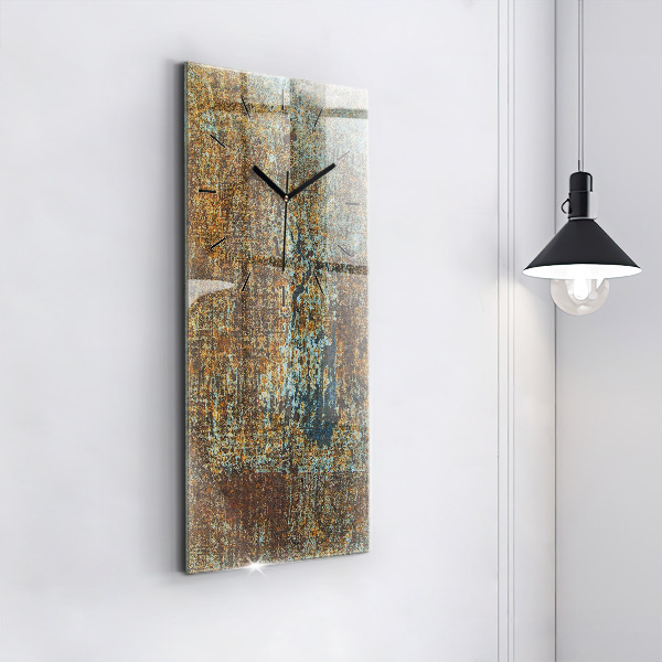 Modern vertical wall clock Old Metal Texture