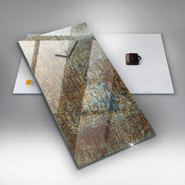 Modern vertical wall clock Old Metal Texture