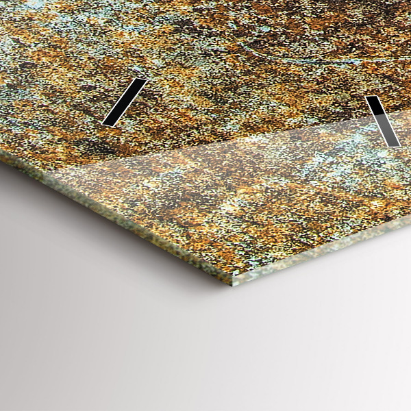 Modern vertical wall clock Old Metal Texture