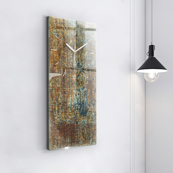Modern vertical wall clock Old Metal Texture