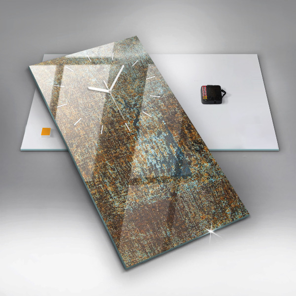 Modern vertical wall clock Old Metal Texture