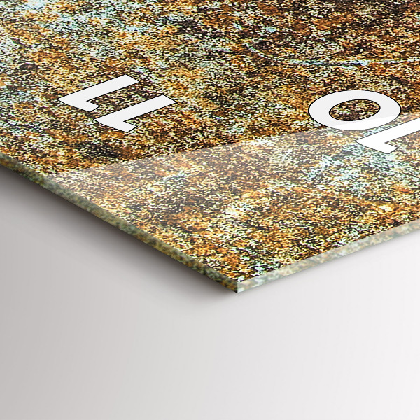 Modern vertical wall clock Old Metal Texture