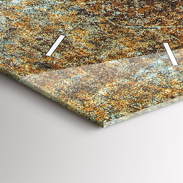 Modern vertical wall clock Old Metal Texture