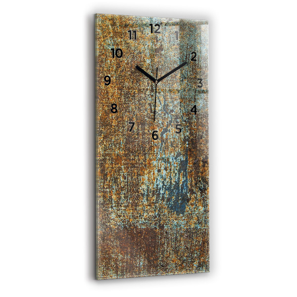 Modern vertical wall clock Old Metal Texture