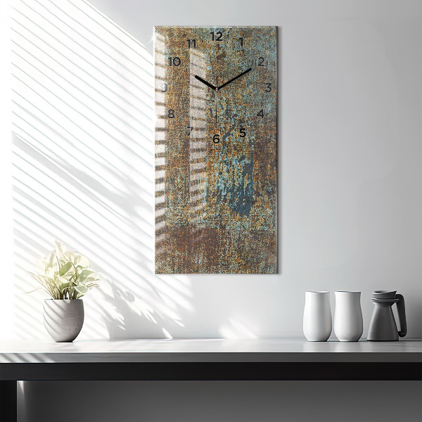 Modern vertical wall clock Old Metal Texture