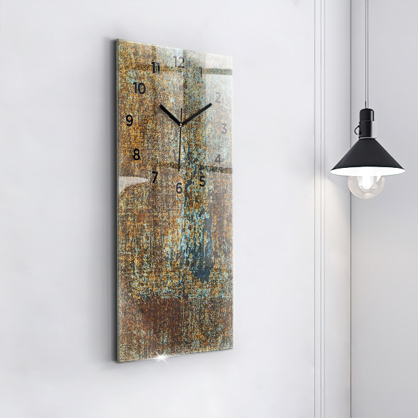 Modern vertical wall clock Old Metal Texture