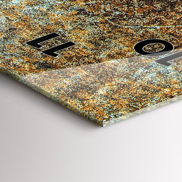 Modern vertical wall clock Old Metal Texture