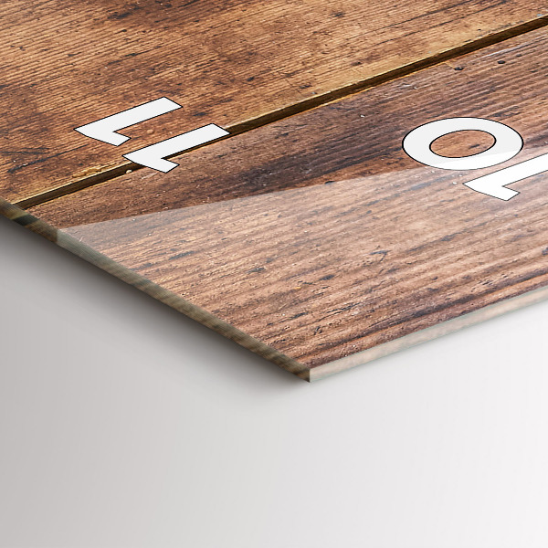 Modern vertical wall clock Rustic Wood