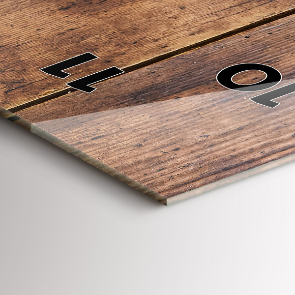 Modern vertical wall clock Rustic Wood