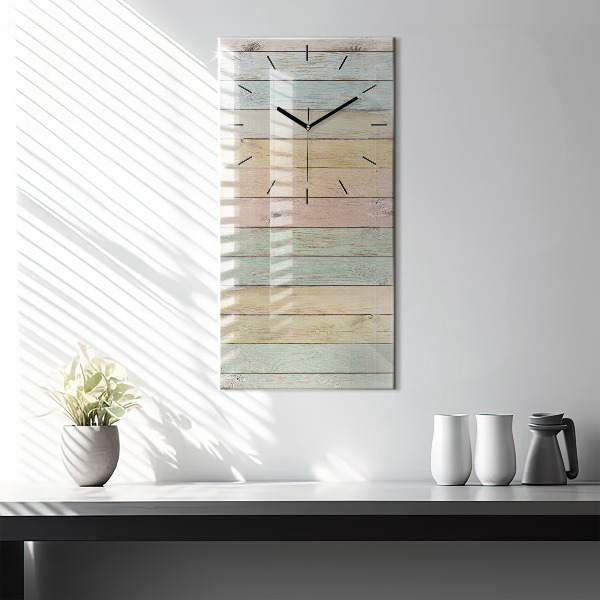 Modern vertical wall clock Colorful boards
