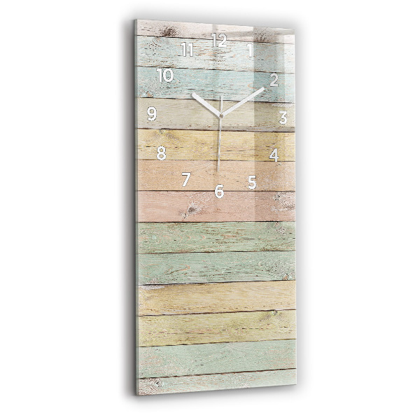 Modern vertical wall clock Colorful boards