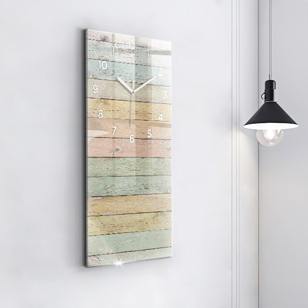 Modern vertical wall clock Colorful boards