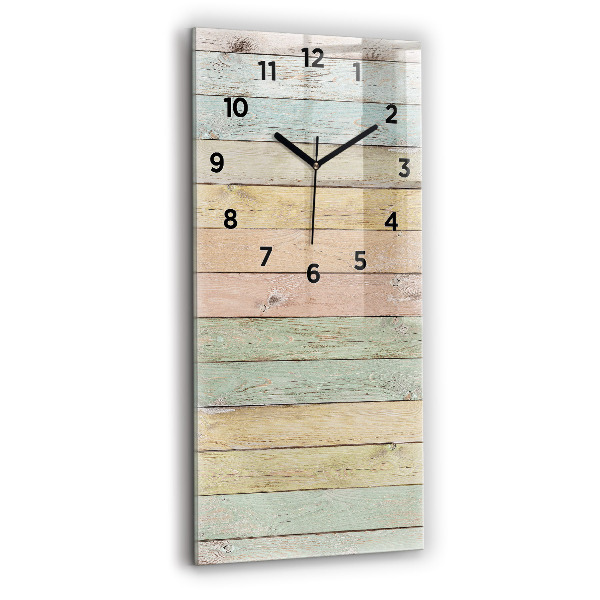 Modern vertical wall clock Colorful boards