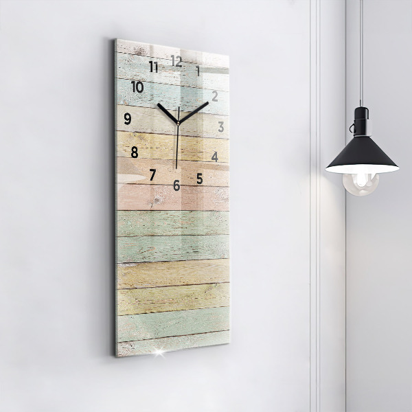 Modern vertical wall clock Colorful boards