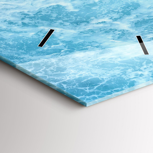 Modern vertical wall clock Sea water