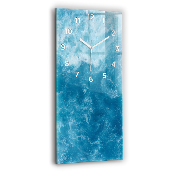 Modern vertical wall clock Sea water