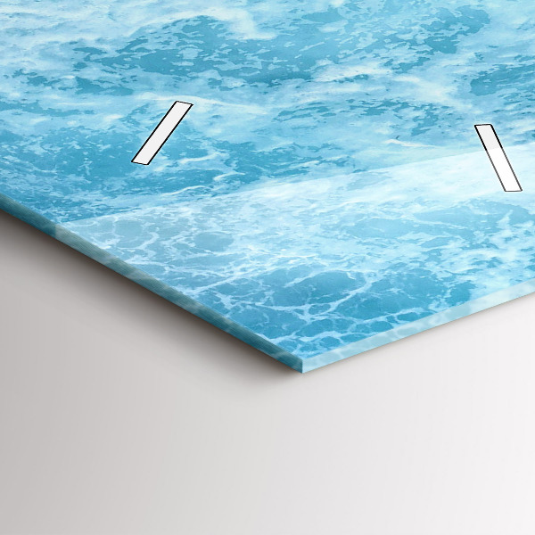 Modern vertical wall clock Sea water