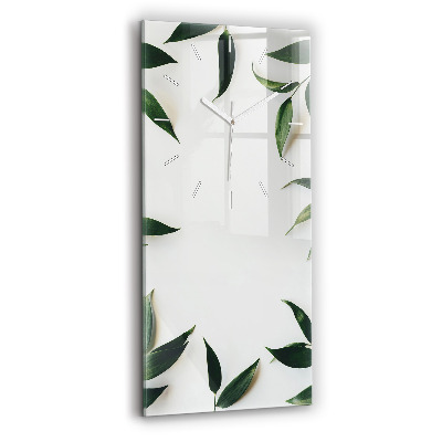 Modern vertical wall clock Leaf frame