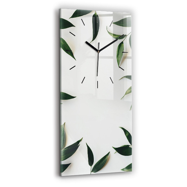 Modern vertical wall clock Leaf frame