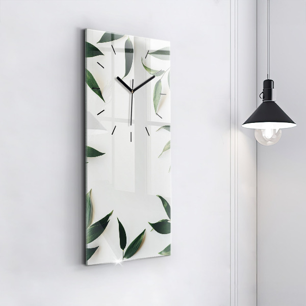 Modern vertical wall clock Leaf frame