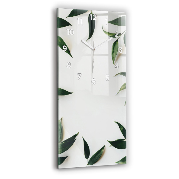 Modern vertical wall clock Leaf frame