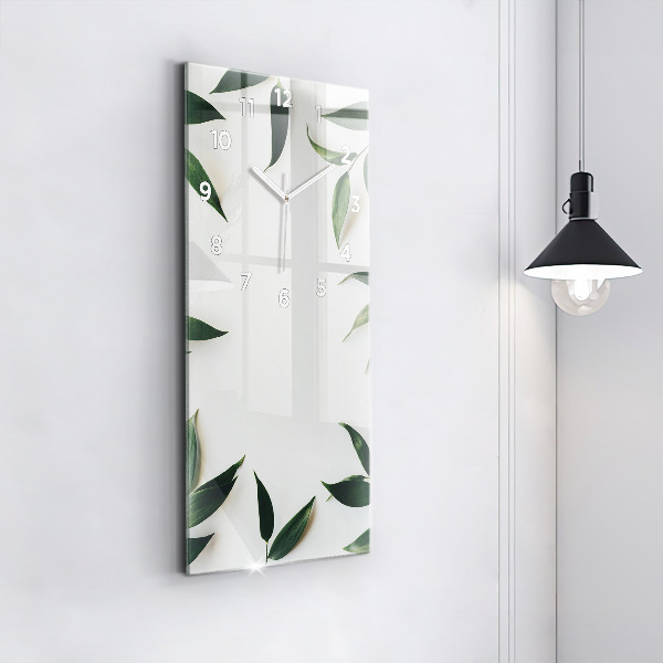 Modern vertical wall clock Leaf frame
