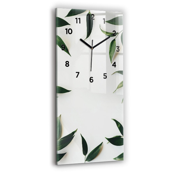 Modern vertical wall clock Leaf frame