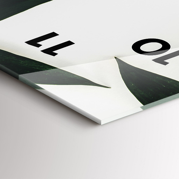 Modern vertical wall clock Leaf frame