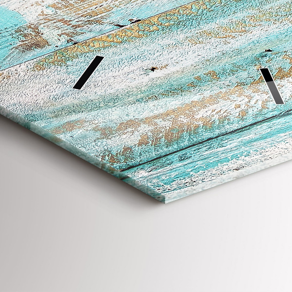 Modern vertical wall clock Blue boards