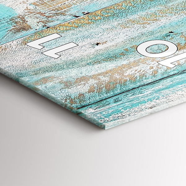 Modern vertical wall clock Blue boards