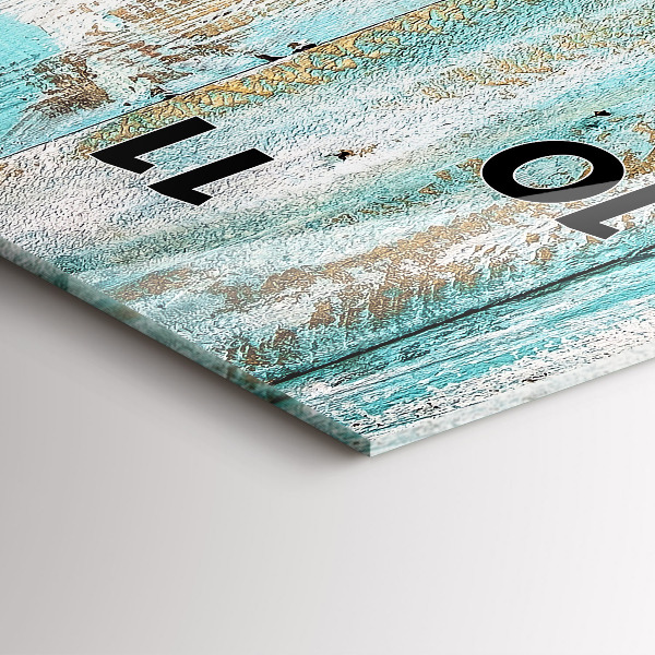 Modern vertical wall clock Blue boards