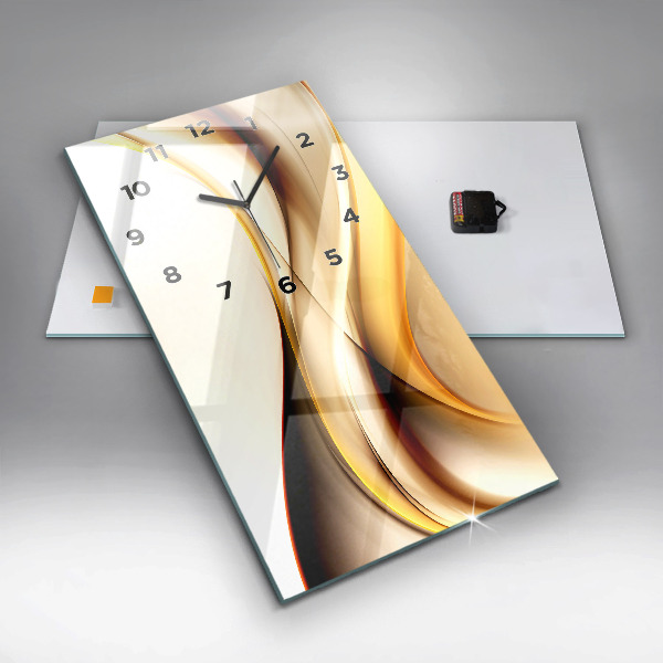 Modern vertical wall clock Abstract wave